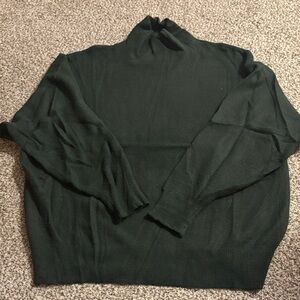 Wilfred Hush Knit Dark Green (Scarab) Turtleneck Sweater